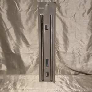 Vintage IKEA Lansa Stainless Cabinet Pulls, 17.5”-Set of 22, Thailand